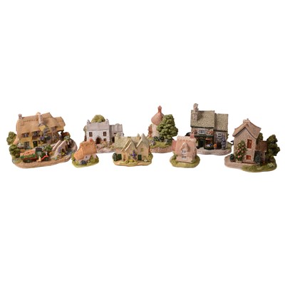 Lot 77 - Eight Lilliput Lane buildings, Beatrix Potter Hill Top and others.