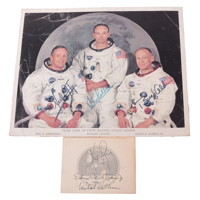 Lot 241 - Apollo 11 interest: signed NASA-issued photograph by the three principal crew