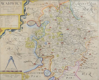 Lot 120 - Four antiquarian hand-coloured county maps
