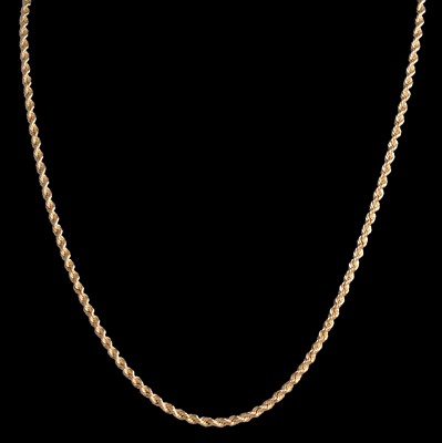 Lot 359 - Two 9 carat yellow gold chain necklaces.