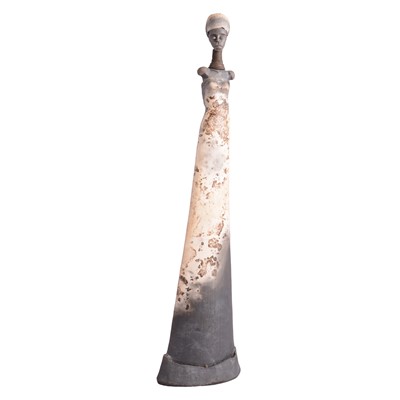 Lot 18 - Tony Foard, standing African female, contemporary ceramic sculpture