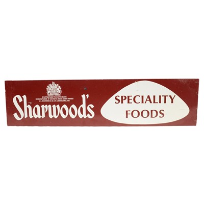 Lot 569 - Advertising: Sharwood's Speciality Foods, two wooden signs
