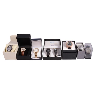 Lot 483 - Thirteen gentlemen's automatic and quartz wristwatches, and three wristwatch sets, new and unworn.