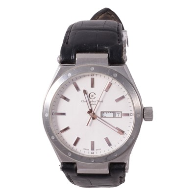 Lot 447 - Christopher Ward - a gentleman's stainless steel quartz wristwatch.