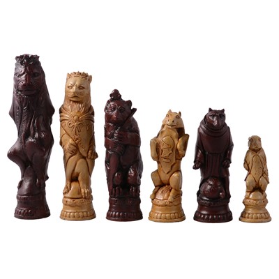 Lot 200 - Modern resin chess set, fantasy animal pieces