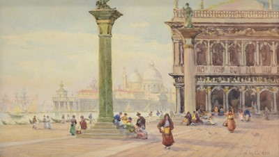 Lot 139 - Joseph William Milliken (1865-1945) St Mark's Square and a companion work