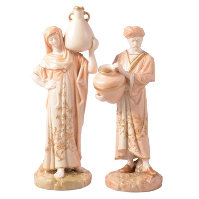 Lot 84 - Pair of Royal Worcester figures, Water Carriers