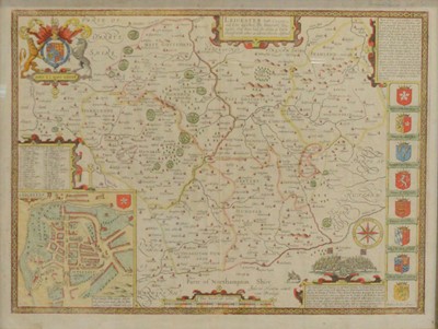 Lot 280 - John Speed, Leicestershire, both Countye and Citie described...