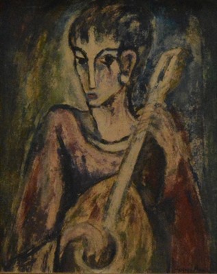 Lot 218 - George Hann, Boy with a guitar