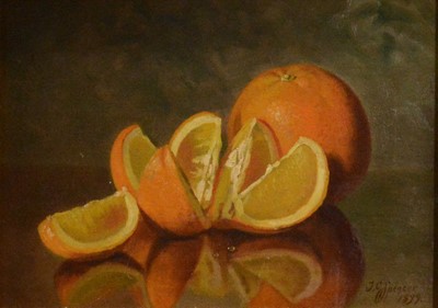 Lot 235 - J C Spencer, Still life of Oranges