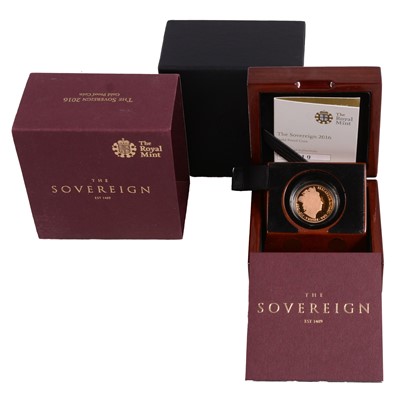 Lot 350 - Royal Mint – 2016 Gold Proof Full Sovereign Coin, Elizabeth II.