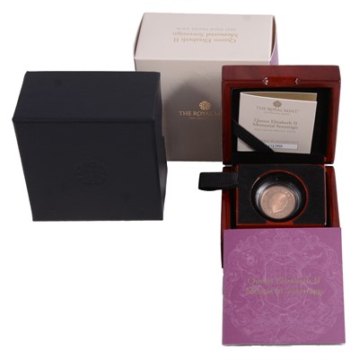 Lot 354 - Royal Mint - 2022 Queen Elizabeth II Memorial Gold Proof Full Sovereign Coin, Charles III.