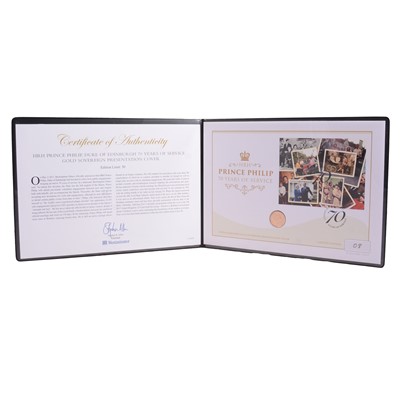 Lot 324 - Westminster Mint – The 2017 HRH Prince Philip 70 Years of Service Gold Sovereign Coin Cover.