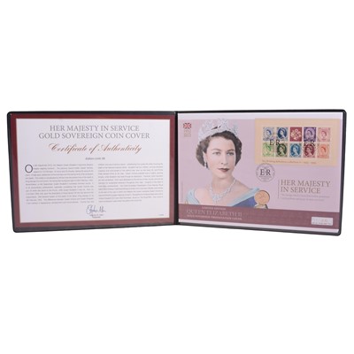 Lot 323 - Westminster Mint – The 2015 Her Majesty in Service Gold Sovereign Coin Cover.