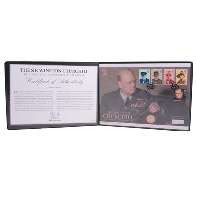 Lot 321 - Westminster Mint – The 2015 Sir Winston Churchill Gold Sovereign Coin Cover.