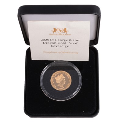 Lot 352 - The 2020 St George & the Dragon Gold Proof Sovereign.