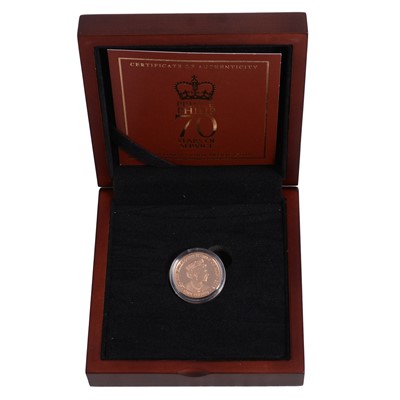 Lot 334 - The 2017 HRH Prince Philip 70 Years of Service Gold Proof £1 Coin.