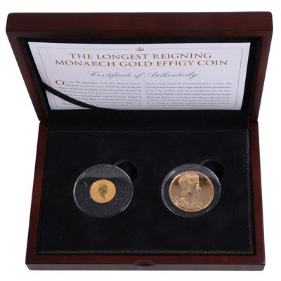 Lot 328 - Royal Canadian Mint – The 2015 Longest Reigning Monarch Gold Effigy Coin.