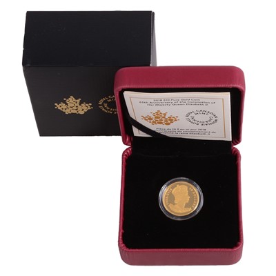 Lot 343 - Royal Canadian Mint – The 2018 65th Anniversary of the Coronation $10 Pure Gold Coin.