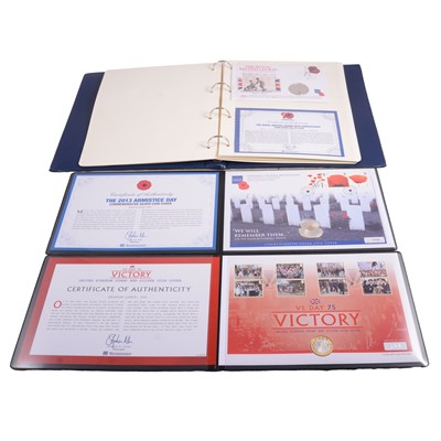 Lot 315 - Military interest - Silver Coin Covers, and Royal British Legion Anniversary Coin Cover Collection.