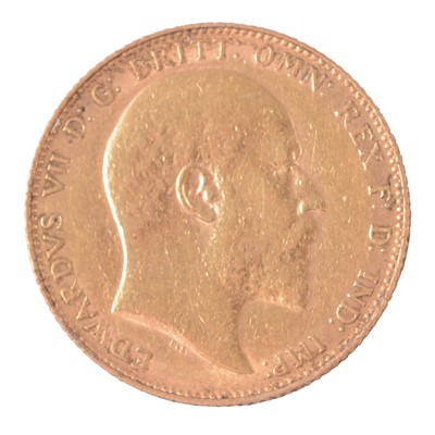 Lot 139 - A Gold Full Sovereign Coin, Edward VII 1908.
