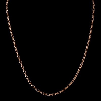 Lot 290 - UnoAErre - a 9 carat yellow gold chain link necklace.