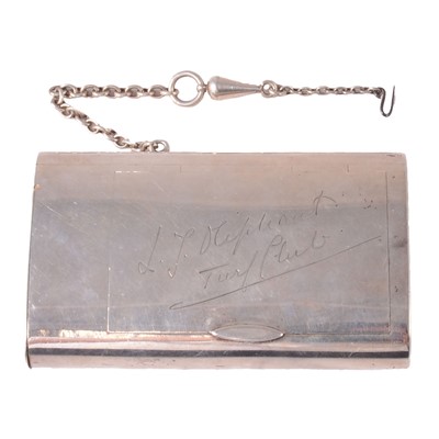 Lot 70 - Victorian silver presentation tobacco box