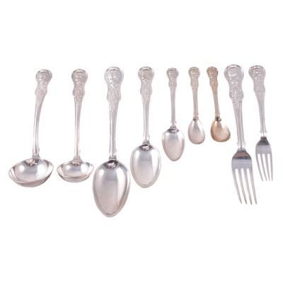 Lot 95 - A rare canteen of Scottish silver cutlery