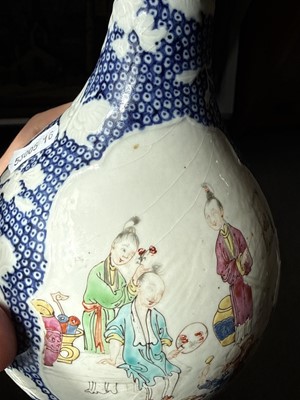 Lot 24 - Chinese polychrome bottle vase