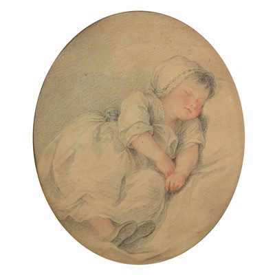 Lot 151 - Attributed to Francesco Bartolozzi (1727-1815), A sleeping baby