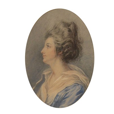 Lot 153 - Manner of Hugh Douglas Hamilton (1739-1808), A lady