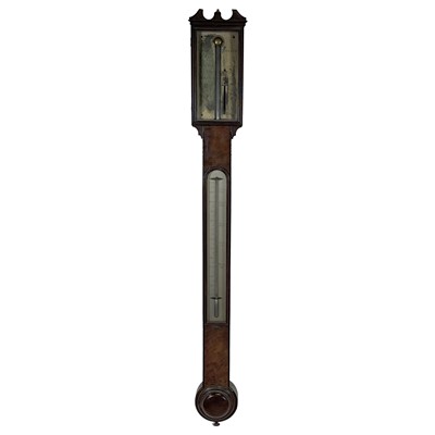 Lot 201 - George III mahogany stick barometer