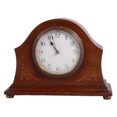 Lot 208 - Edwardian inlaid mahogany mantel clock
