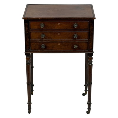 Lot 210 - Regency mahogany and amboyna work table
