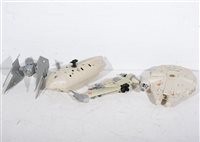 Lot 1251 - Four original vintage Star Wars toy vehicles,...