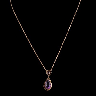 Lot 300A - Two amethyst necklaces.