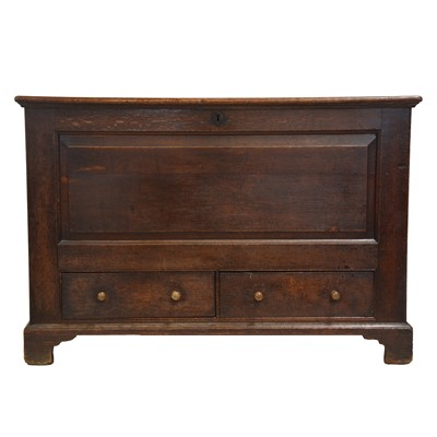 Lot 419 - Estate made oak mule chest, 19th Century