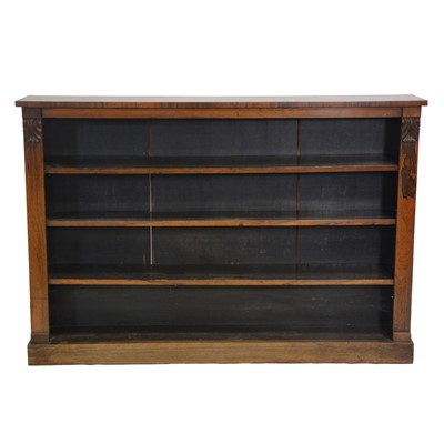 Lot 414 - Victorian rosewood open bookcase