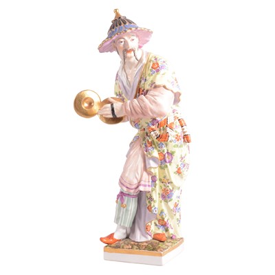 Lot 45 - Meissen style porcelain figure, Malabar with cymbals