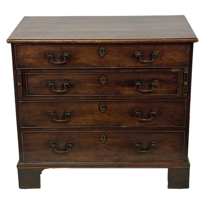 Lot 220 - George III mahogany secretaire chest of drawers
