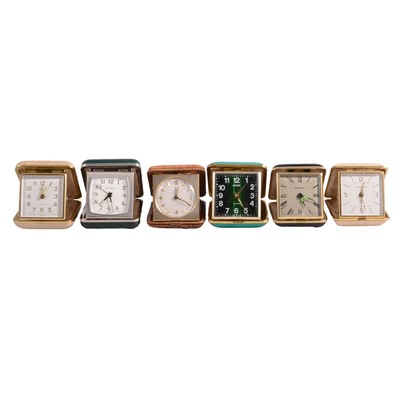 Lot 166 - Westclox travel clock and five others