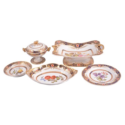 Lot 6 - Spode porcelain botanical dessert service