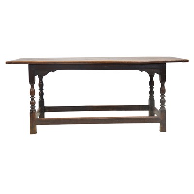 Lot 485 - Joined oak table, 19th Century