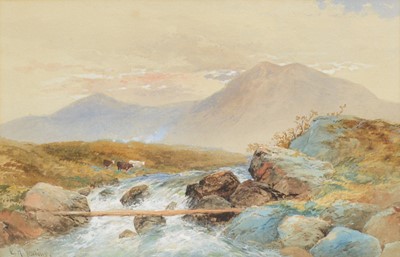 Lot 363 - George Henry Jenkins, Cattle in a Highland landscape, and another watercolour.