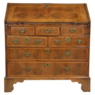 Lot 540 - Georgian walnut bureau