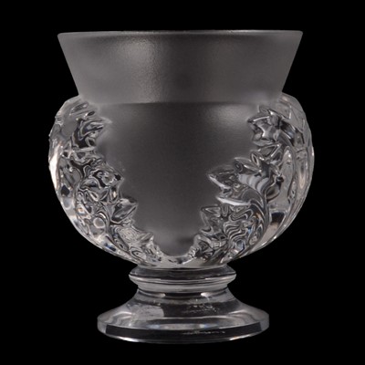 Lot 132 - Lalique Crystal, a St Cloud Acanthus glass pedestal vase