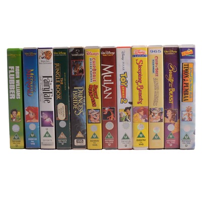 Lot 199 - Large collection of Disney VHS and other media