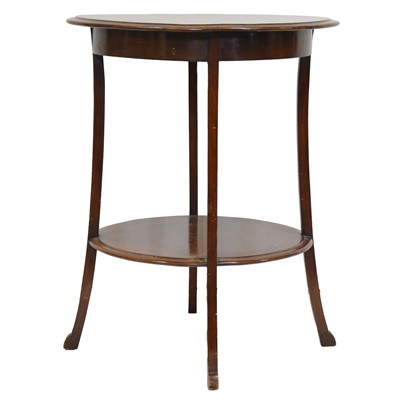 Lot 447 - Mahogany two-tier lamp table
