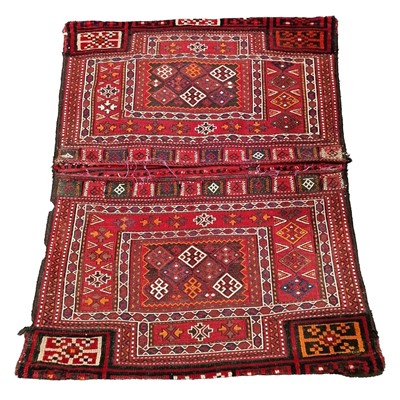 Lot 548 - Joined pair of Bakhtiari saddlebags, 102 x 124cm.