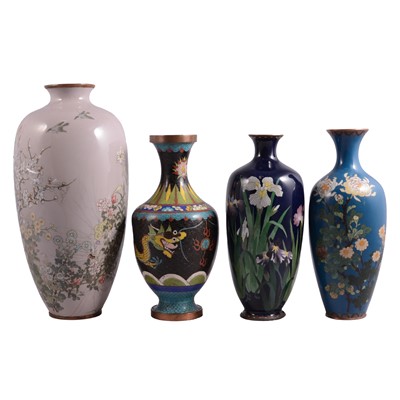 Lot 119 - Large box of Cloisonne vases, all damaged